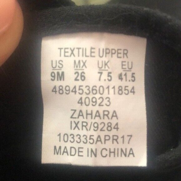 Joe Boxer Zahara‎ all black canvas lace up sneakers - Picture 5 of 5